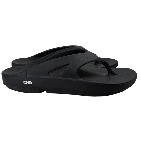 Oofos Ooriginal Flip Flops Recovery Black Sandals Size Mens 12 Womens 14 Comfort main image 11
